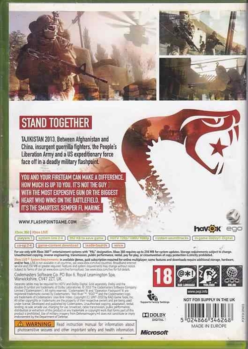 Operation Flashpoint Red River - XBOX 360 (B Grade) (Genbrug)